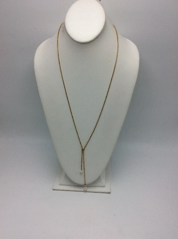 Collar Lariat de perlas de imitación pavé Michael Kors D36 $115 Foto 2 de 4