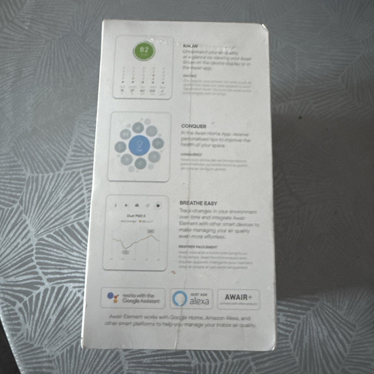 Awair AQM8003CG Interior Air Quality Meter White for sale online