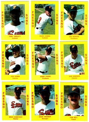 1988 Cal League Fresno Suns Team Set (27 cards) Independent