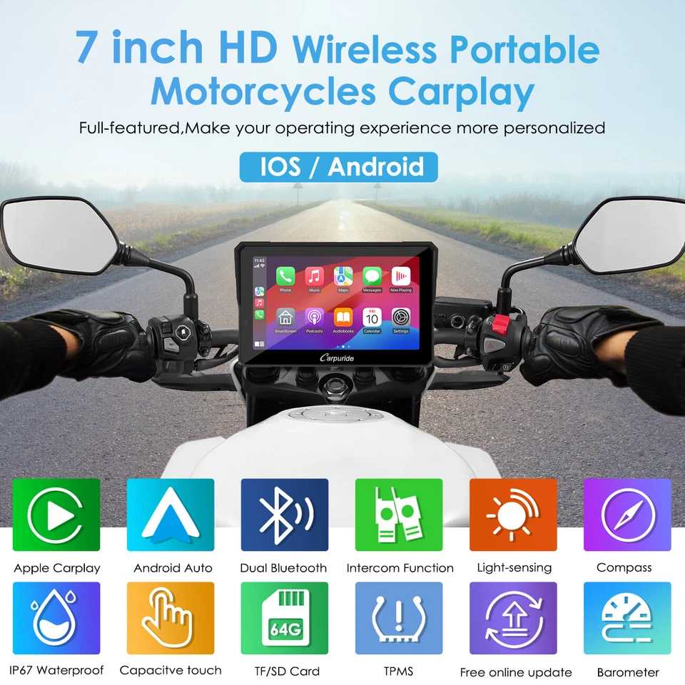 Carpuride W702Pro Wireless Carplay Android Auto Waterproof GPS with TPMS System - Image 4 of 4