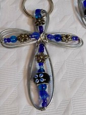 Handmade Wire And Bead Key Chain Charms. Lot Of 3