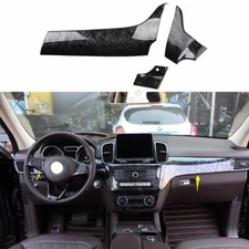 For Benz GLE 2016-2019 Center Console Instrument Dash Strip Black Wood Grain
