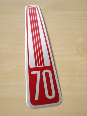ALUMINUIM EMBLEM TOP COVER HONDA CUB 70 C70 DECAL // Japan  eBay
