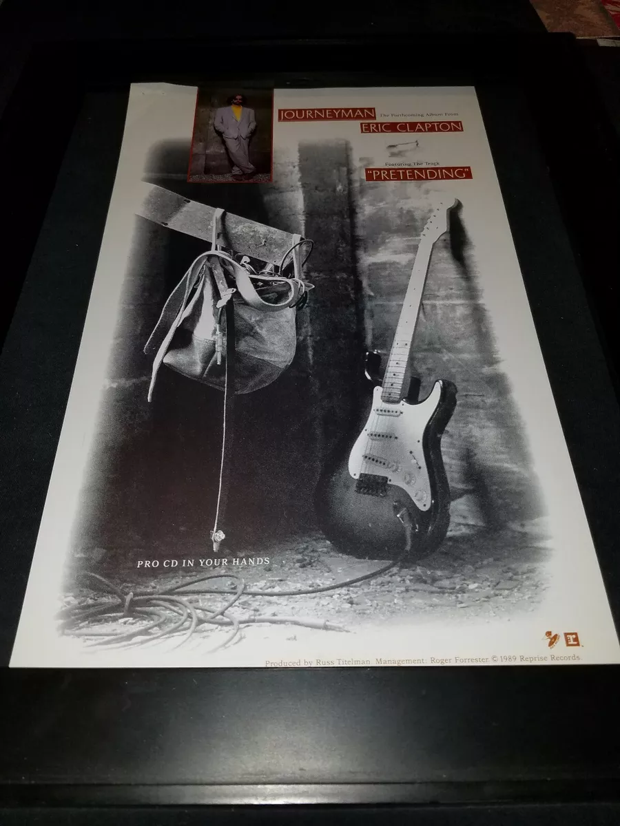 Eric Clapton Journeyman Pretending Rare Original Promo Poster Ad Framed!