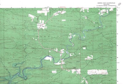 Dierks Dam Quadrangle Arkansas 1966 USGS Topo Map 7.5 Minute Topographic