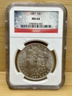 1887 Morgan MS64 NGC Graded Morgan Label Philadelphia - 701B