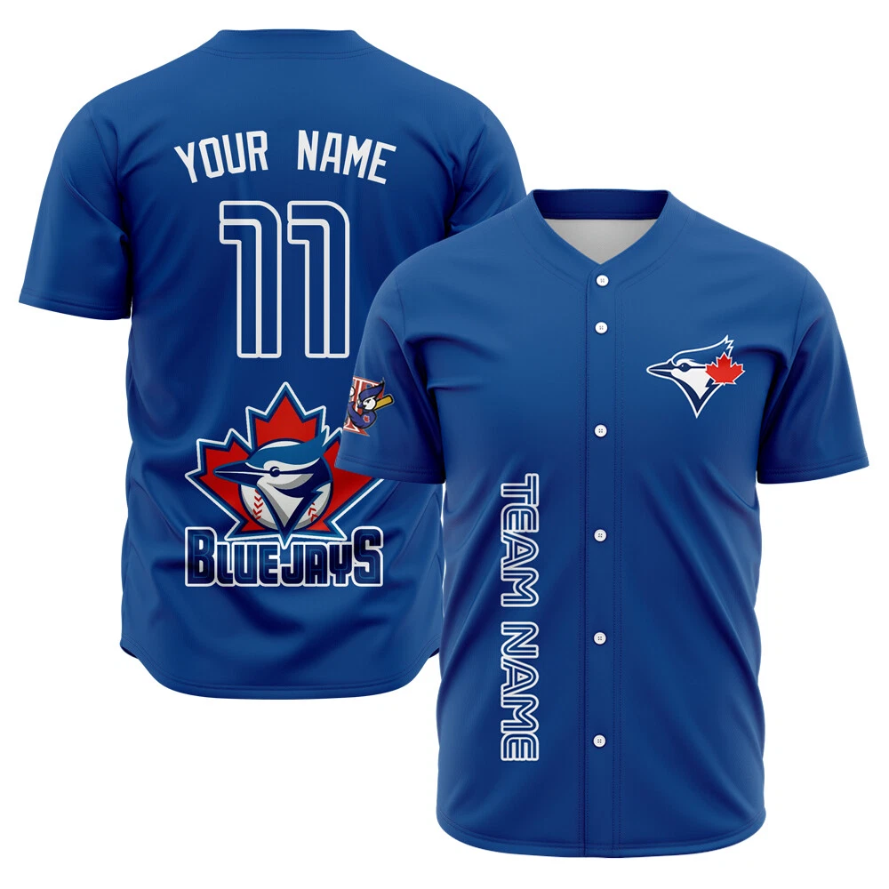 Men's Toronto Blue Jays Home Blank Replica Plus Size Custom Jersey