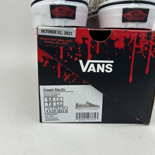 Vans x House Of Terror Classic Slip-On “The Shining” Men’s 5.5/Women’s 7 New - Picture 5 of 5