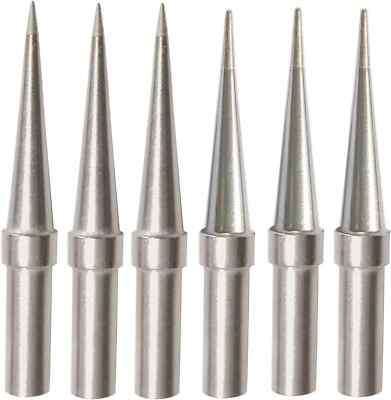 Conical Soldering Tips for Weller WE1010NA WES51 WESD51 PES51 WEP70 ETO ETS 6Pcs