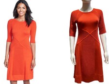 * Vince Camuto Sz PS / 4 US Red Orange Sweater Dress Excellent