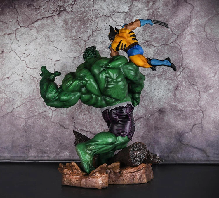 Marvel Hulk vs. Wolverine Oversize Statue Figure Collectible Toys In Stock 14''  - Image 4 of 4