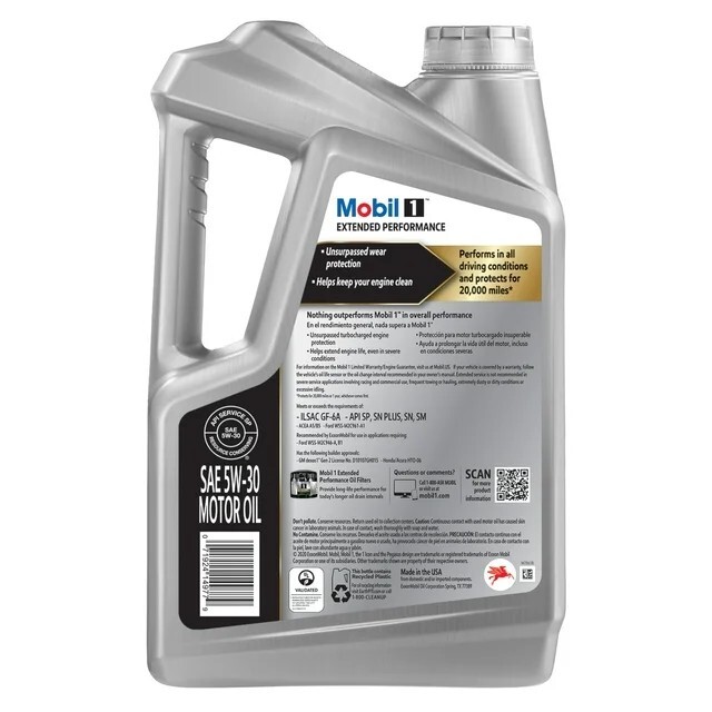 Mobil 1 Extended Performance Full Synthetic Motor Oil5W-30,Engine Protection,5qt