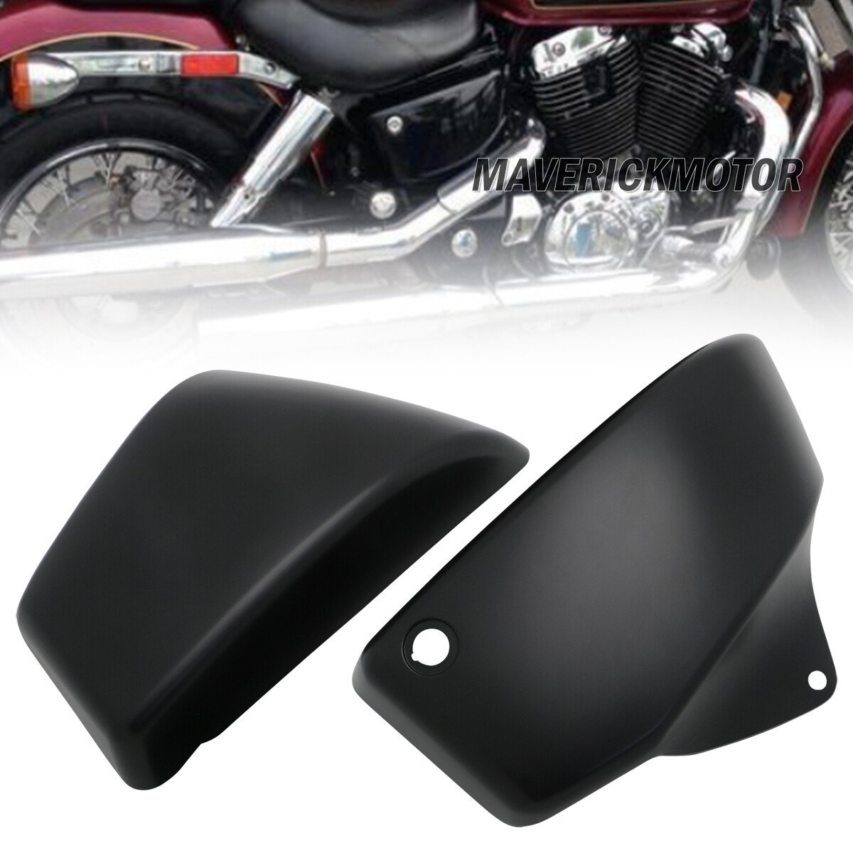 Black Battery Side Frame Cover For Honda Shadow VT 1100 ACE Aero