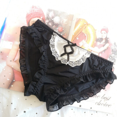 Slip Dentelle Femme Rétro - Noeud Ruffles Maille - Pur Lolita - Neuf Avec Étiquettes