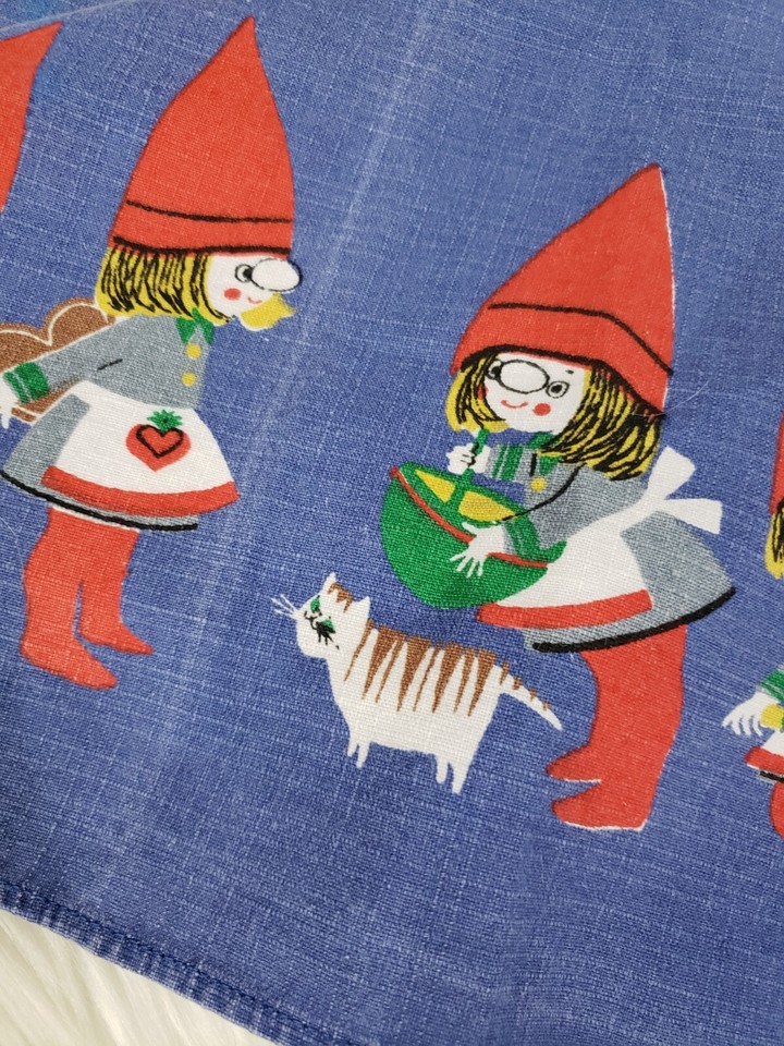 Vintage Elf Gnome Christmas Tree Skirt Cover Table cloth Tapestry