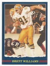 1989 JOGO CFL BRETT WILLIAMS EDMONTON ESKIMOS #65 (AUSTIN PEAY STATE)