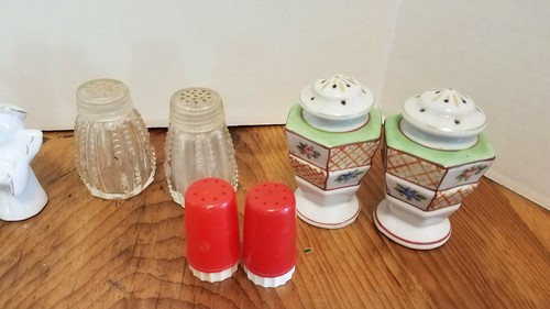 6 sets Vintage Salt & Pepper Shakers Angels Oranges - Imagen 2 de 4