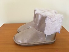 NWT Oshkosh Sparkle Gold Boots Booties kid Girls 2,3