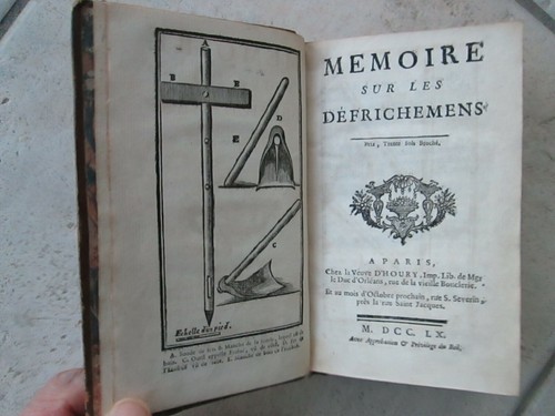 TURBILLY : MEMOIRES SUR LES DEFRICHEMENS, 1760. Rare E.O. - 第 1/12 張圖片