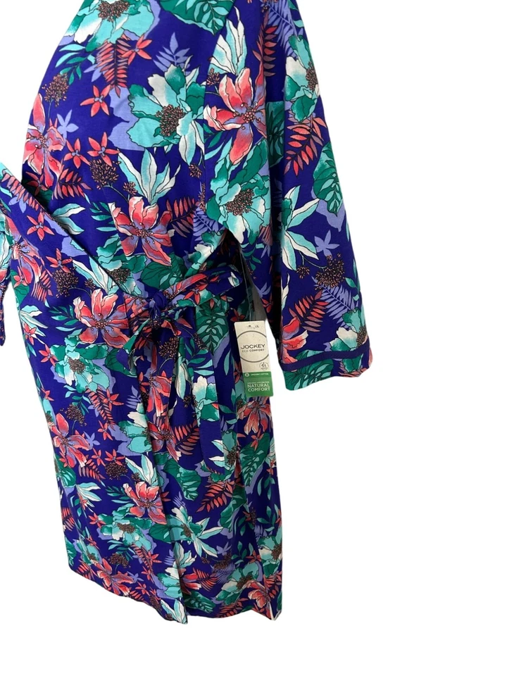 Jockey Womens XL Organic Cotton Floral Robe Eco-Comfort NWT E514 - Image 3 of 4