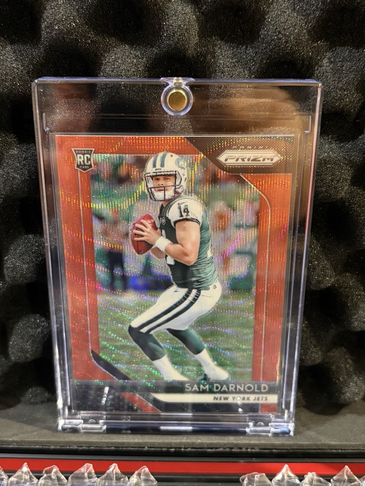 2018 Panini Prizm Sam Darnold Rookie #203 Red Wave Prizm /149 New York Jets