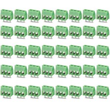 40 PCS 3Pin Screw Terminal Block Connector 3.5mm Pitch 10A 300V Green