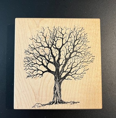 Stampa Rosa Spooky Tree Extra Lg Rubber Stamp