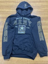 Gildan Black Hoodie United States Army Small New