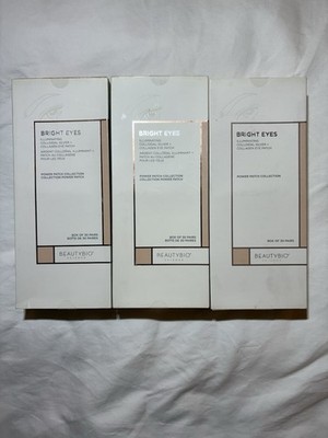BeautyBio Bright Eyes Illuminating Collagen Eye Gels -Three Box of 30 Pairs *New