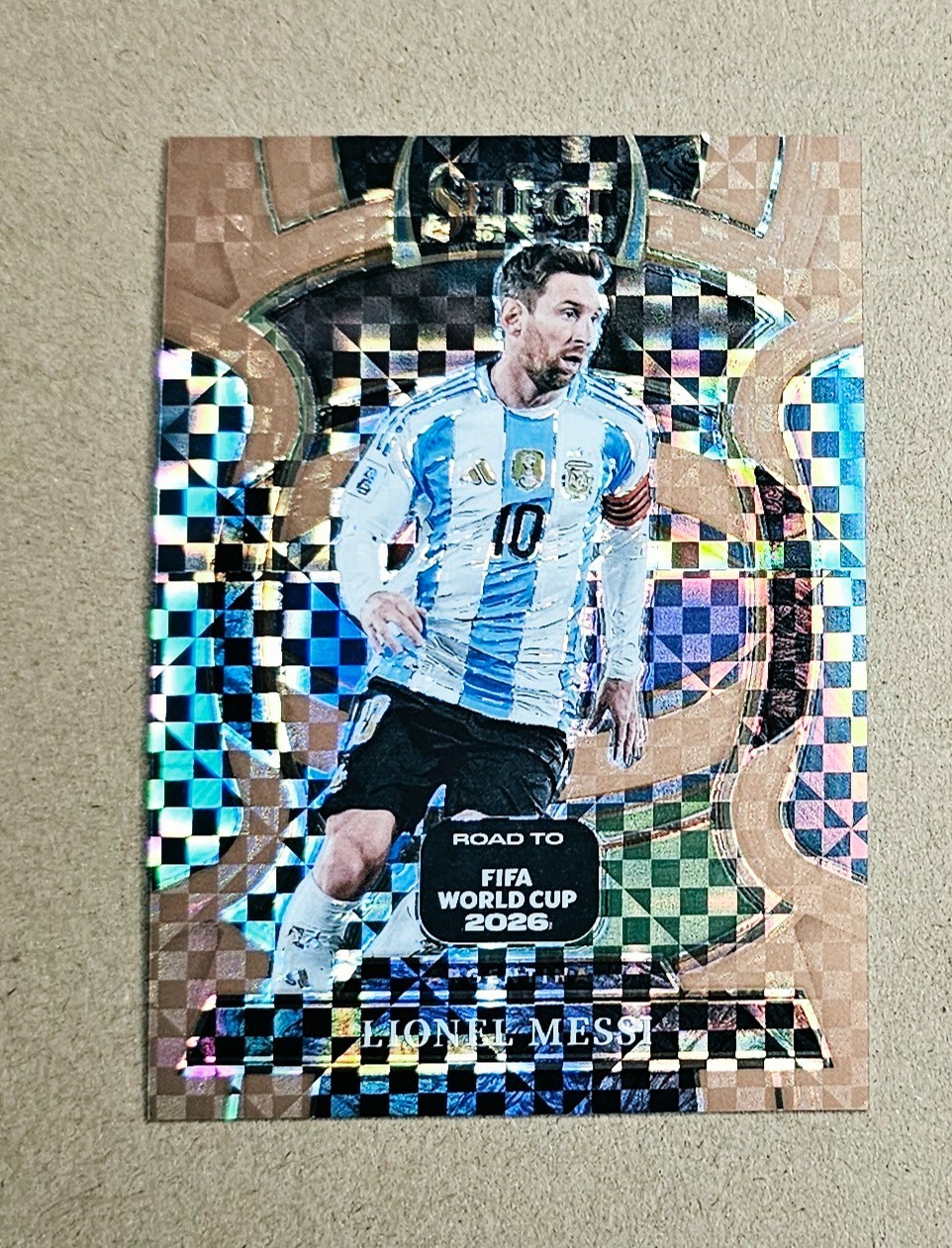 2025/26 SELECT FIFA WORLD CUP LIONEL MESSI BRONZE CHECKER PRIZM RARE SP #/130