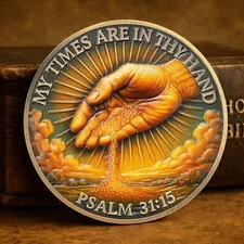 My Times Are In Thy Hand Christian Coin Psalm 31:15 Religious Faith Token Gift