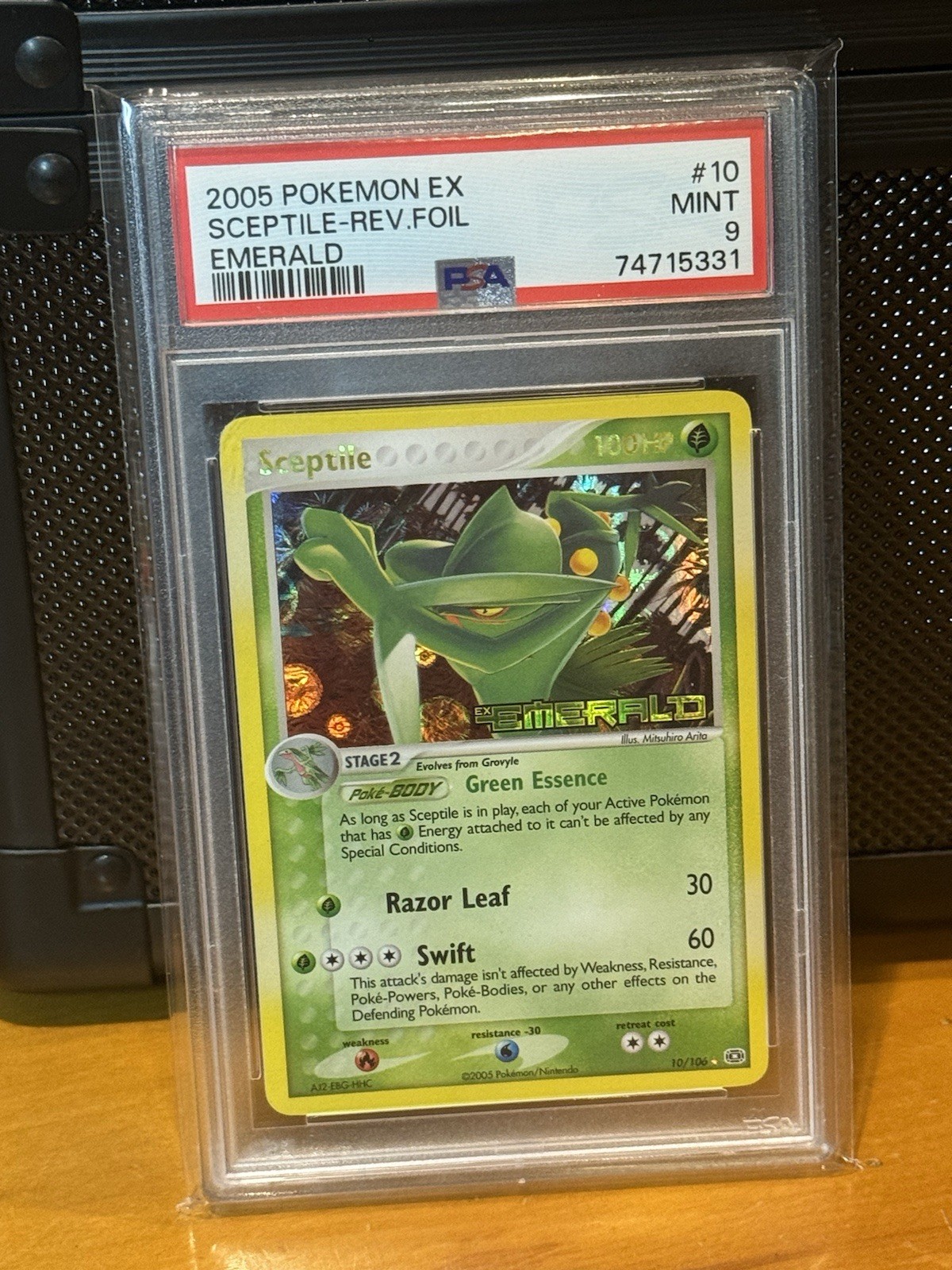Pokemon Sceptile EX Emerald Reverse Holo Foil Stamped #10 PSA 9 Mint