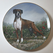 Simon Mendez Boxer Dog Porcelain Collector Plate Limited Edition Danbury Mint