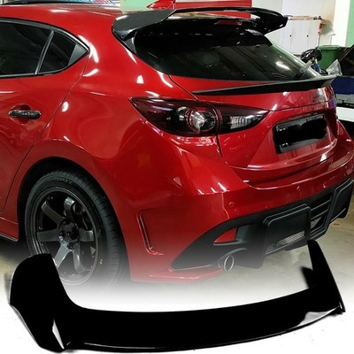 asa1122 GLOSSY BLACK Rear Roof Spoiler Lip Wing For Mazda 3 Axela Sport