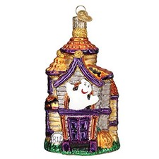 Old World Christmas Halloween Haunted House Glass Ornament FREE BOX 26038