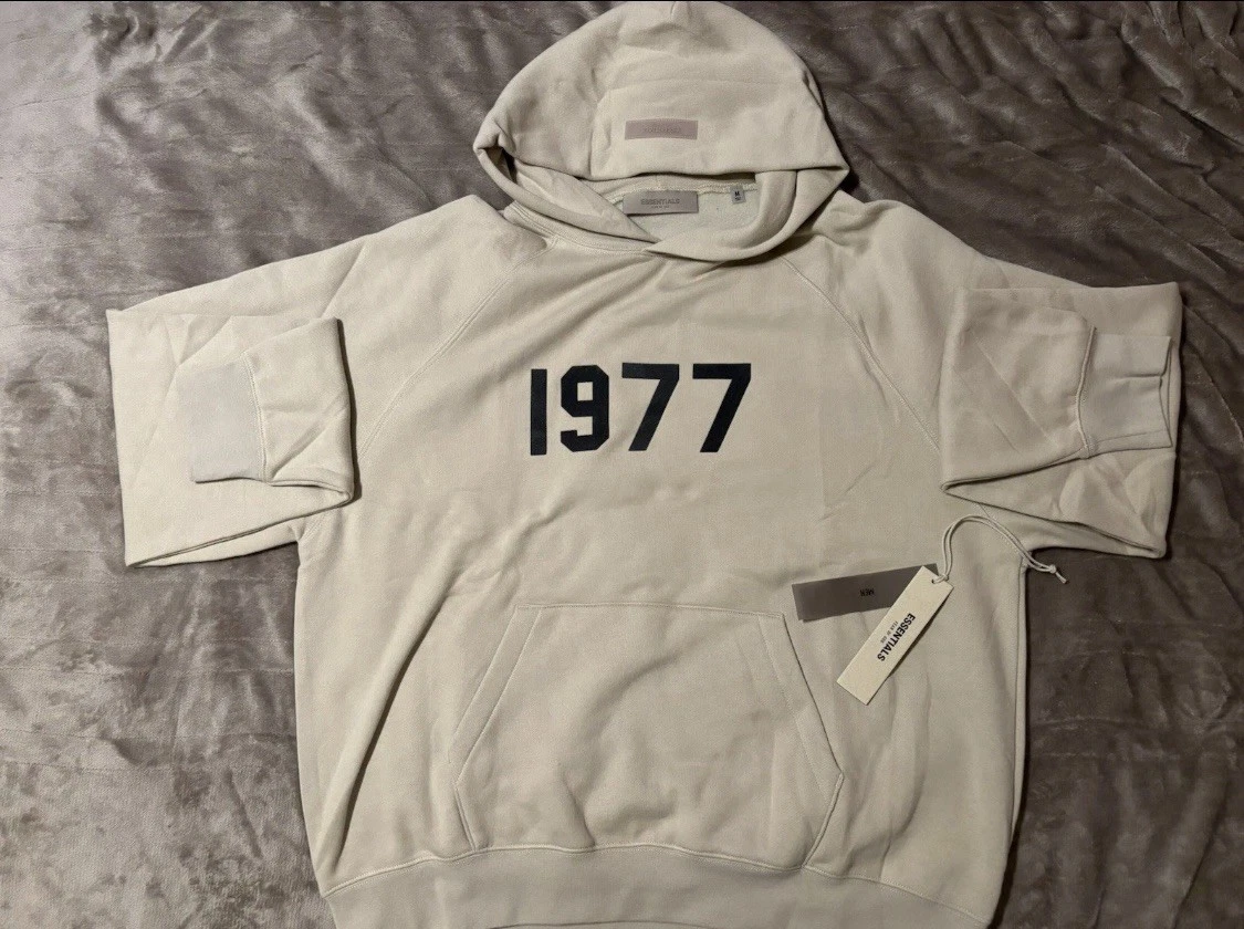 Felpa con cappuccio Essentials Fear of God uomo 1977 SS22 grano uomo XL SSENSE