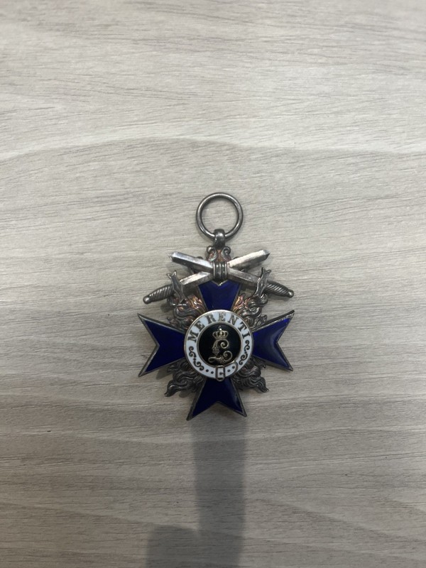 Antique Enamel Germany Bavaria Cross Military Merit Medal 1866