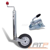 Enva Klemmhalter MIT StÜTzrad Ø 48 MM Vollgummireifen AnhÄNger Wohnwagen