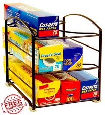 Deco Brothers 3 Tier Bronze Wrap Organizer Rack for Kitchen Cabinet