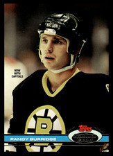 1991 Stadium Club Randy Burridge #119 Washington Capitals NHL Hockey Base Set