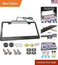 License Plate Frame With Light Bar Assembly Waterproof White License Plate Frame With Light Bar Assembly Waterproof White