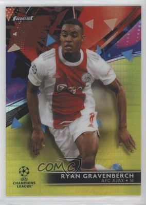 2021 Finest UEFA Champions League Yellow Prism Refractor Ryan Gravenberch 07o4