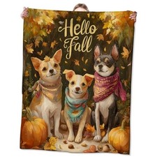 Adorable Blanket,Fall Gifts for Pet Lovers,Lightweight Flannel 50x60 inch Dog