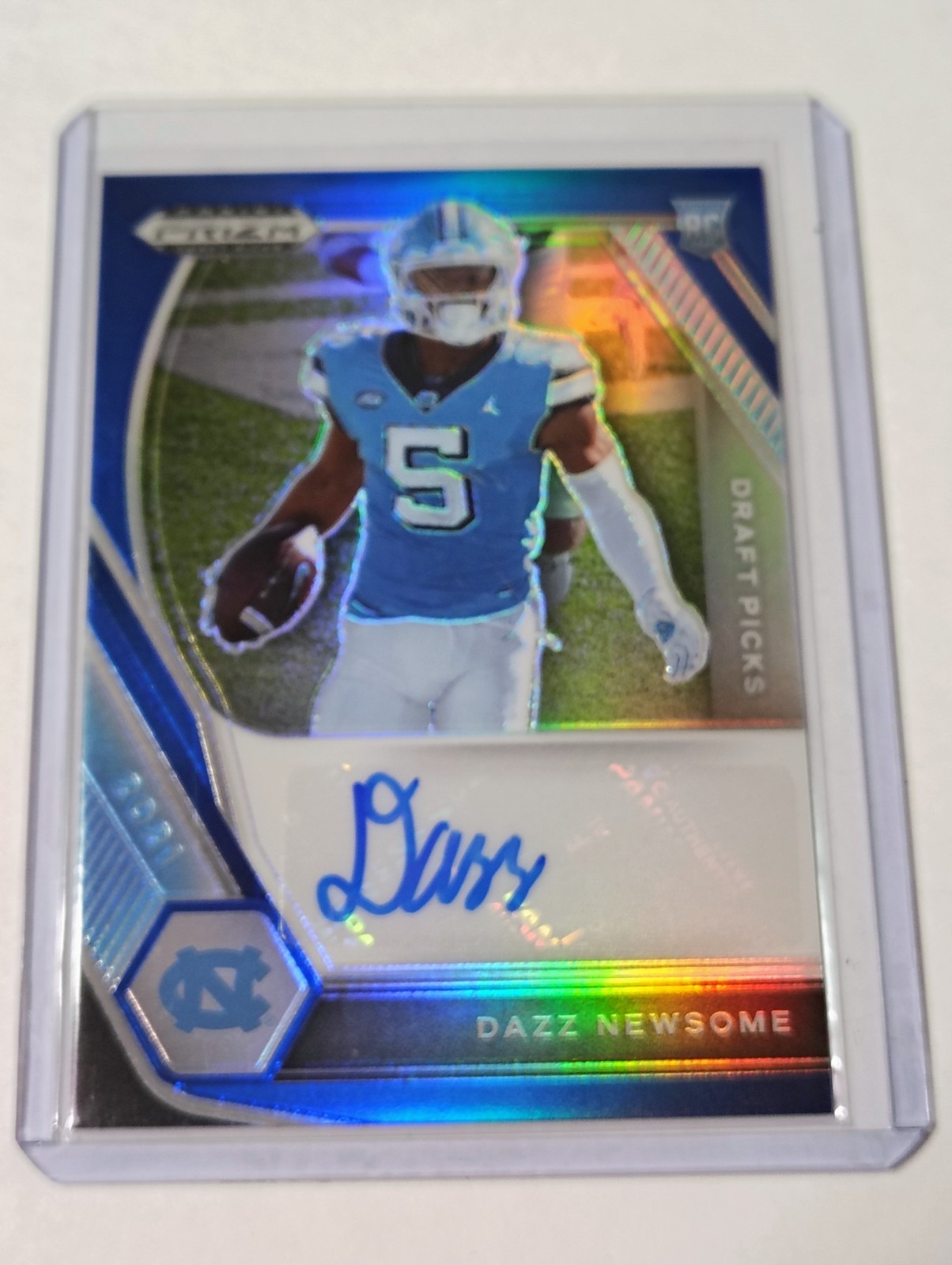 Dazz Newsome Panini Prizm Draft Picks Draft Picks Autographs #DPADNE Autograph-Blue