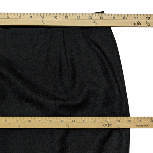 Vintage Dark Gray 100% Wool Skirt Size 10 (28x34) Long Midi Pencil Lined Classic - Picture 4 of 11
