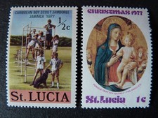 Sainte-Lucie 1977 - YT n° 418 & 425 neuf**/MNH