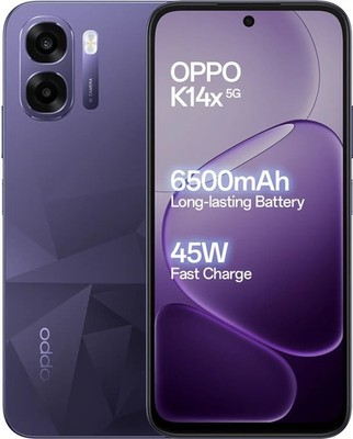 OPPO K14x 5G (Prism Violet, 128 GB) (6 GB RAM) Dimensity 6300 6500mAh Battery