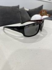 Maui Jim Local kine MJ 810-07E Black Sunglasses Gray Polarized - LENS Vintage