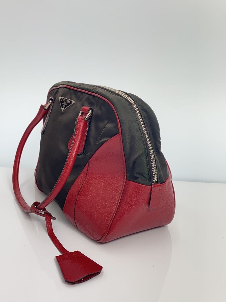 PRADA Mini Boston Bag in Red Nylon thumbnail 2