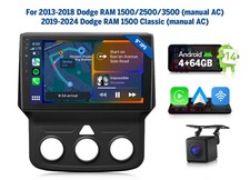 9" Car Stereo Android 14 4 64 Radio GPS CarPlay for Ram 1500 2500 3500 2013-2018